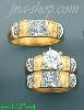 14K Gold CZ Wedding Set Rings