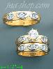 14K Gold CZ Wedding Set Rings