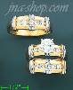 14K Gold CZ Wedding Set Rings