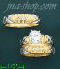 14K Gold CZ Wedding Set Rings