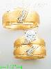 14K Gold CZ Wedding Set Rings