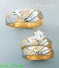 14K Gold CZ Wedding Set Rings