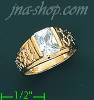 14K Gold Men's CZ Ring