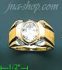 14K Gold Men's CZ Ring