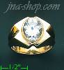 14K Gold Men's CZ Ring