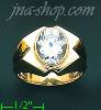 14K Gold Men's CZ Ring