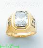 14K Gold Men's CZ Ring