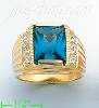 14K Gold Men's CZ Ring