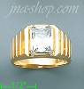 14K Gold Men's CZ Ring