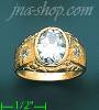 14K Gold Men's CZ Ring