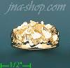 14K Gold High Polished Nugget Ring