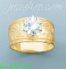 14K Gold Polished Ladies' CZ Ring