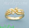 14K Gold Polished Ladies' CZ Ring