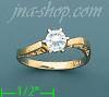 14K Gold Polished Ladies' CZ Ring