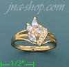 14K Gold Polished Ladies' CZ Ring