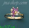 14K Gold Polished Ladies' CZ Ring