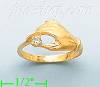 14K Gold Polished Ladies' CZ Ring