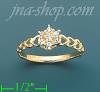 14K Gold Polished Ladies' CZ Ring