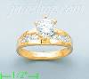 14K Gold Channel & Solitaire Ring