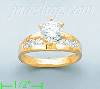 14K Gold Channel & Solitaire Ring
