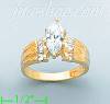 14K Gold Channel & Solitaire Ring