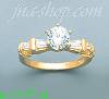 14K Gold Channel & Solitaire Ring