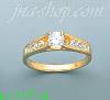 14K Gold Channel & Solitaire Ring