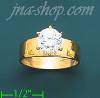 14K Gold Channel & Solitaire Ring