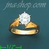 14K Gold Channel & Solitaire Ring