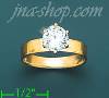 14K Gold Channel & Solitaire Ring