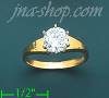 14K Gold Channel & Solitaire Ring