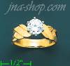 14K Gold Channel & Solitaire Ring