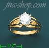 14K Gold Channel & Solitaire Ring