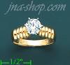 14K Gold Channel & Solitaire Ring