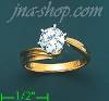 14K Gold Channel & Solitaire Ring