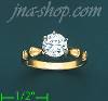 14K Gold Channel & Solitaire Ring