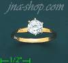 14K Gold Channel & Solitaire Ring