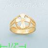 14K Gold Cross in Circle Baby Ring