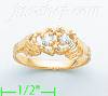 14K Gold Ladies' CZ Ring