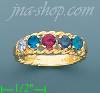 14K Gold Mother's CZ Ring