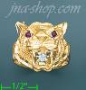 14K Gold Tiger Dia-Cut Ring