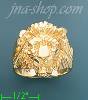 14K Gold Lion Dia-Cut Ring