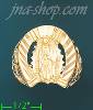 14K Gold Virgin of Guadalupe Horseshoe Dia-Cut Ring