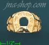 14K Gold Horseshoe Dia-Cut Ring