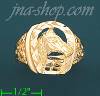 14K Gold Horse & Horseshoe Dia-Cut Ring