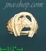 14K Gold Horse & Horseshoe Dia-Cut Ring