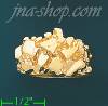 14K Gold Nugget Dia-Cut Ring