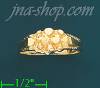 14K Gold Nugget Dia-Cut Ring