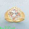 14K Gold 3Color Dia-Cut Ring