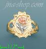 14K Gold 3Color Dia-Cut Ring